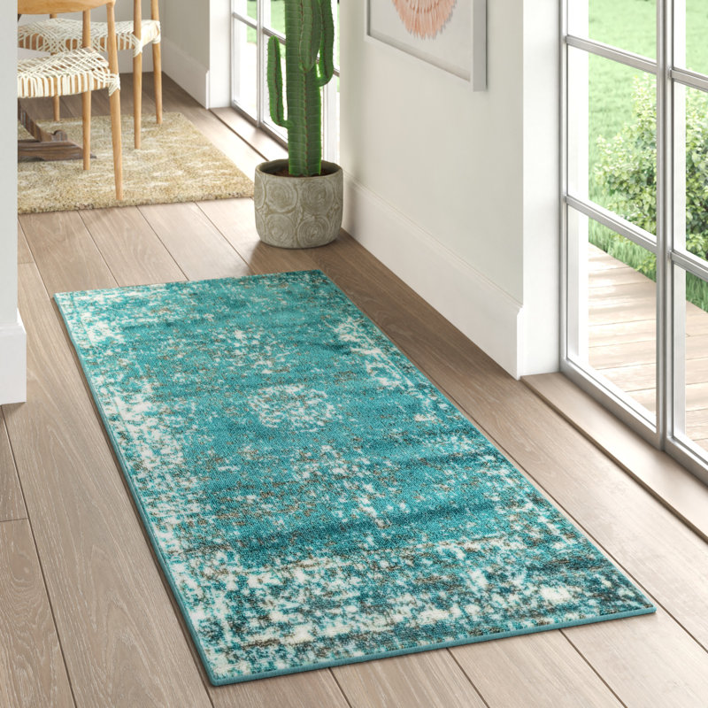 Mistana Brandt Floral Turquoise Area Rug & Reviews Wayfair.ca